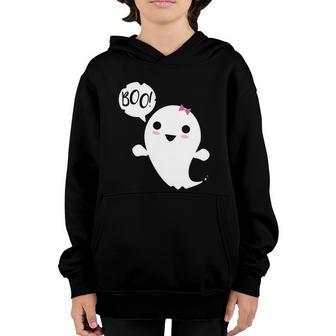 Funny Halloween Boo Cute Halloween Girl Ghost Graphic Design Printed Casual Daily Basic Youth Hoodie - Thegiftio UK
