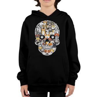 Funny Halloween Costume Skull Dog Lover Funny Gifts Boys Men Youth Hoodie - Thegiftio UK