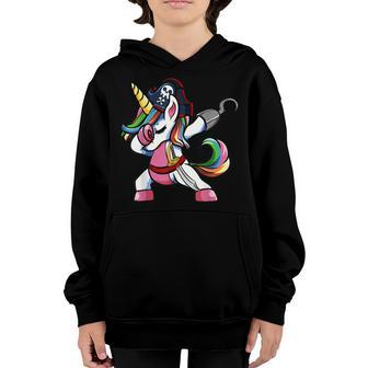 Funny Halloween Dabbing Cute Pirate Unicorn Apparel Girls Youth Hoodie - Thegiftio UK