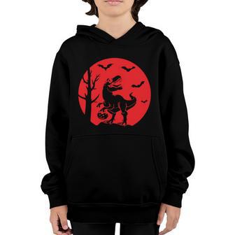 Funny Halloween Dinosaur Halloween Saurus Halloween Spooky Saurus Spooky Boy Youth Hoodie - Thegiftio UK