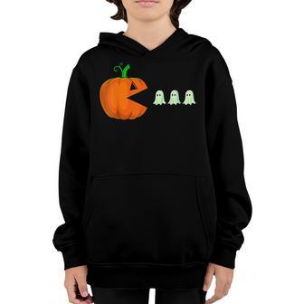 Funny Halloween For Women Kids Men Pumpkin Ghosts Gamer Youth Hoodie - Thegiftio UK