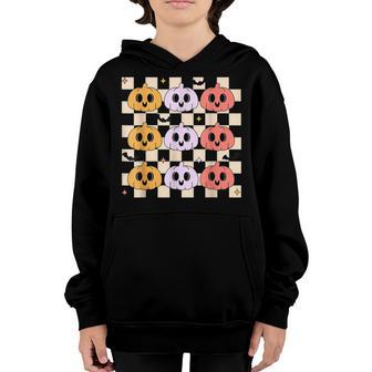 Funny Halloween Pumpkin Women Men Kids Halloween Retro Youth Hoodie - Thegiftio UK