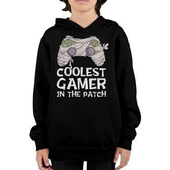 Funny Halloween Video Game Lovers Coolest Gamer In The Patch Youth Hoodie - Thegiftio UK