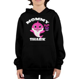Funny Mommom Shark Kids Family Mothers Day Youth Hoodie - Thegiftio UK