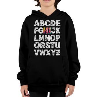 Funny Pre K Kindergarten Hi Alphabet Back To School Teachers V8 Youth Hoodie - Thegiftio UK