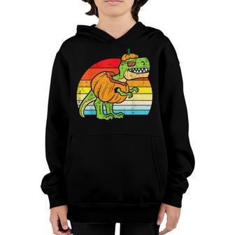 Funny Pumpkin Dinosaur Retro Toddler Boys Halloween Boy Kids Youth Hoodie - Thegiftio UK