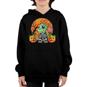 Funny Retro Halloween Gifts Cute Dinosaur Costume Girls Boys Youth Hoodie - Thegiftio UK