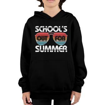 Funny Retro Schools Out For Summer Aviator Sunglasses Graphic Design Printed Casual Daily Basic Youth Hoodie - Thegiftio UK
