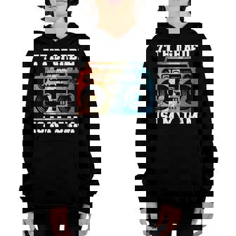 Funny Teacher 7Th Grade Is My Jam Retro Boombox School Youth Hoodie - Thegiftio