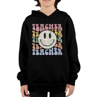 Funny Teacher Smile Face Back To School Youth Hoodie - Thegiftio UK