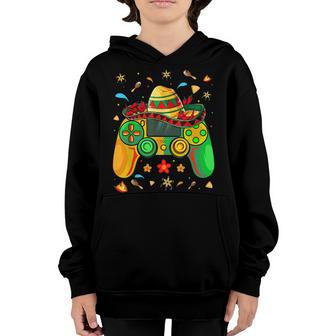 Funny Video Gamer Cinco De Mayo Boys Kids Lets Fiesta Party Youth Hoodie - Thegiftio UK