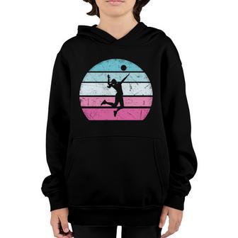 Funny Volleyball Girl Retro Vintage Meaningful Gift Graphic Design Printed Casual Daily Basic Youth Hoodie - Thegiftio UK