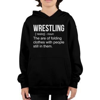 Funny Wrestling Gift For Men Boys Wrestling Definition Gift Graphic Design Printed Casual Daily Basic V2 Youth Hoodie - Thegiftio UK
