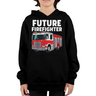 Future Firefighter Fire Truck Theme Birthday Boy Youth Hoodie - Thegiftio UK