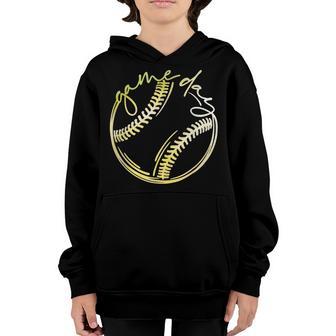 Game Day Baseball Life Softball Life Galaxy Mothers Day Mom Youth Hoodie - Thegiftio UK