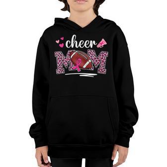 Game Day Football Cheer Mom Pink Leopard Breast Cancer V4 Youth Hoodie - Thegiftio UK
