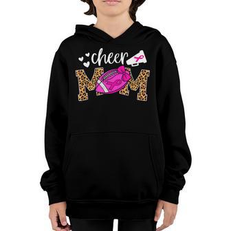 Game Day Football Cheer Mom Pink Leopard Breast Cancer V5 Youth Hoodie - Thegiftio UK