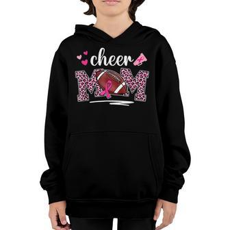 Game Day Football Cheer Mom Pink Leopard Breast Cancer V6 Youth Hoodie - Thegiftio UK