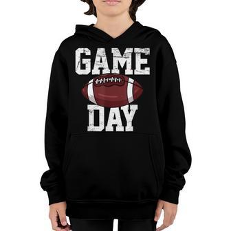 Game Day Football Player Vintage Gift Youth Hoodie - Thegiftio UK