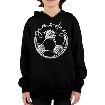 Game Day Soccer Sport Lover Retro Vintage Soccer Player Youth Hoodie - Thegiftio UK