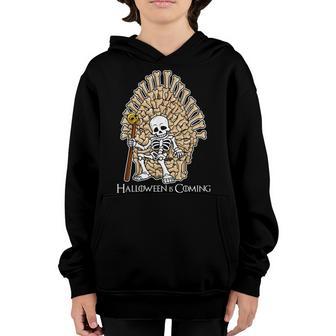 Game Of Bones Halloween Is Coming Graphic Design Printed Casual Daily Basic Youth Hoodie - Thegiftio UK