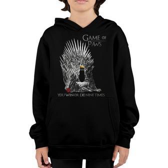 Game Of Paws Graphic Design Printed Casual Daily Basic Youth Hoodie - Thegiftio UK