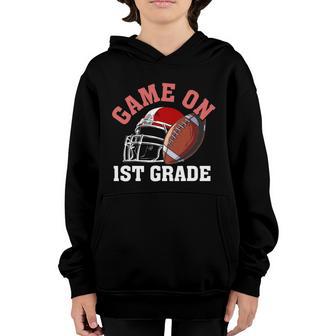 Game On 1St Grade Football Back To School First Grade Graphic Design Printed Casual Daily Basic Youth Hoodie - Thegiftio UK