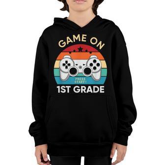 Game On 1St Grade Gamer Teacher Student Gift Back To School Youth Hoodie - Thegiftio UK