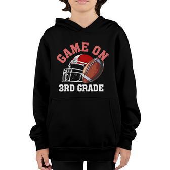 Game On 3Rd Grade Football Back To School Graphic Design Printed Casual Daily Basic Youth Hoodie - Thegiftio UK