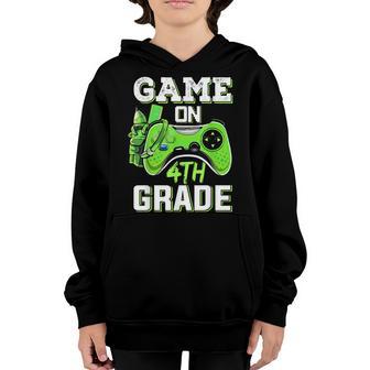 Game On 4Th Grade Fourth Grade Back To School Boys Kids Youth Hoodie - Thegiftio UK