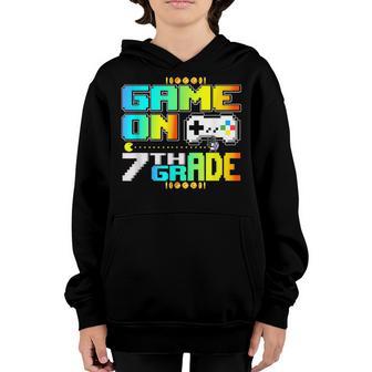 Game On 7Th Grade Gaming Video Gamer Back To School Boys Youth Hoodie - Thegiftio UK