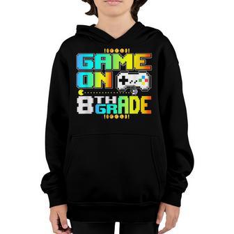 Game On 8Th Grade Gaming Video Gamer Back To School Boys Youth Hoodie - Thegiftio UK