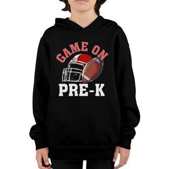 Game On Pre K Football Back To School Graphic Design Printed Casual Daily Basic Youth Hoodie - Thegiftio UK