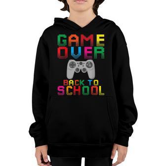 Game Over Back To School Funny Gaming Teacher Student Youth Hoodie - Thegiftio UK