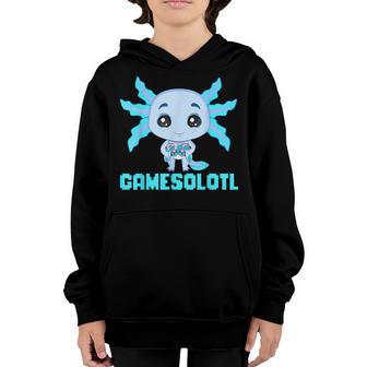 Gamer Axolotl Lover Cute Axolotl Gaming Video Gamer Gifts V3 Youth Hoodie - Thegiftio UK