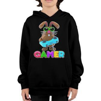 Gamer Easter Bunny Graphic Design Printed Casual Daily Basic Youth Hoodie - Thegiftio UK
