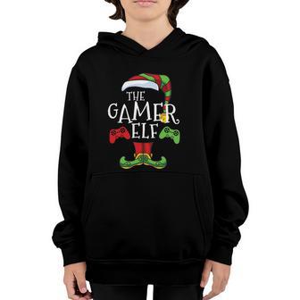 Gamer Elf Family Matching Christmas Group Funny Gift Pajama Graphic Design Printed Casual Daily Basic Youth Hoodie - Thegiftio UK