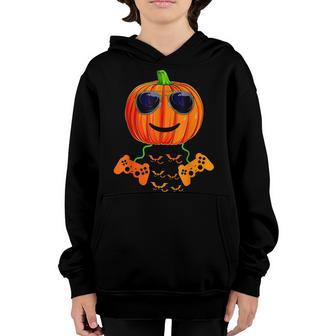 Gamer Funny Pumpkin Costume For Video Games Lover Youth Hoodie - Thegiftio UK