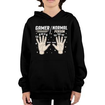 Gamer Hand Keyboard Finger Definition Gamer Graphic Design Printed Casual Daily Basic Youth Hoodie - Thegiftio UK