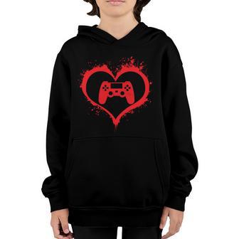 Gamer Heart Graphic Design Printed Casual Daily Basic Youth Hoodie - Thegiftio UK