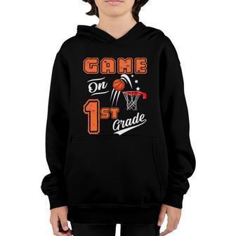 Games On First Grade Basketball Funny First Day Of School Graphic Design Printed Casual Daily Basic Youth Hoodie - Thegiftio UK
