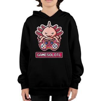 Gamesolotl - Axolotl Fish Lover Funny Video Game Gaming Gift Youth Hoodie - Thegiftio UK