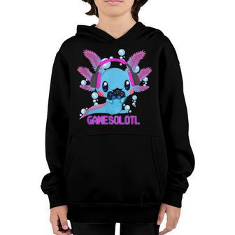 Gamesolotl Axolotl Lover Cute Girl Gaming Video Gamer Youth Hoodie - Thegiftio UK