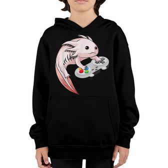 Gamesolotl Axolotl Video Games Kawaii Anime Gaming Boys Kids Youth Hoodie - Thegiftio UK