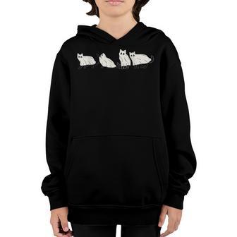Ghost Cat Funny Halloween Animal Pet Men Women Kids Youth Hoodie - Thegiftio UK