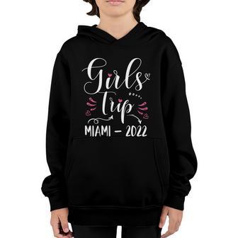 Girls Trip Miami 2022 Weekend Summer Vacation Birthday Party Gift Youth Hoodie - Thegiftio UK