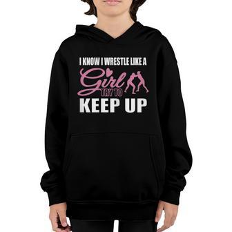 Girls Wrestling Graphic Design Printed Casual Daily Basic Youth Hoodie - Thegiftio UK