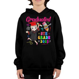 Graduated 5Th Grade 2022 Cute Graduation Kids Dabbing Pencil Youth Hoodie - Thegiftio UK