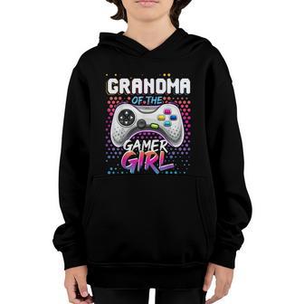 Grandma Of The Gamer Girl Matching Video Game Birthday Graphic Design Printed Casual Daily Basic Youth Hoodie - Thegiftio UK