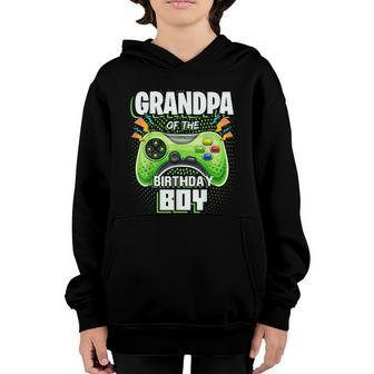 Grandpa Of The Birthday Boy Matching Video Gamer Party Graphic Design Printed Casual Daily Basic Youth Hoodie - Thegiftio UK